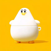 White Silicone AirPods Case 3″ - Cute Seagull Theme